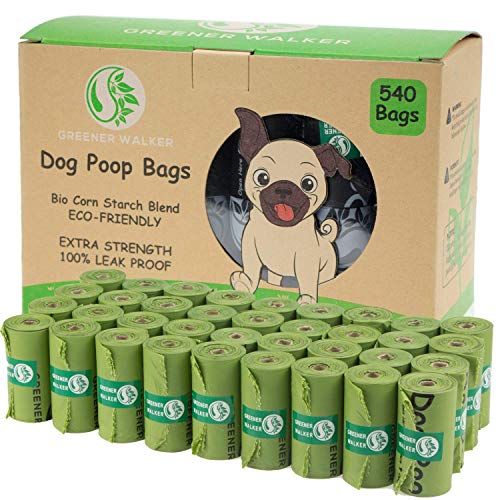 Poop Bags for Dog Waste (Green / 1 Count (Pack of 540))