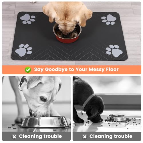 Pet Feeding Mat (Blue / 27"L x 17"W)