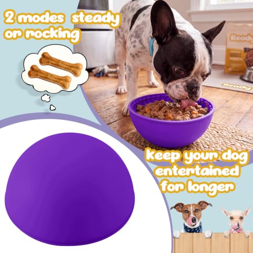 2 Pcs Dog Lick Bowl (Blue, Purple)