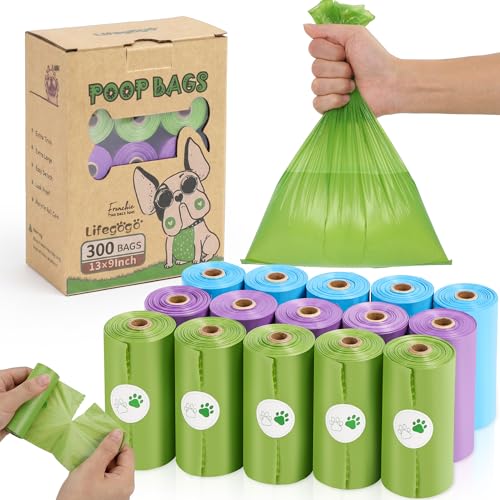 Dog Poop Bags Rolls (Grass Green / 20 Count (Pack of 15))
