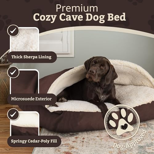 Rectangle Cozy Cave Dog Bed (Hot Fudge / Small)