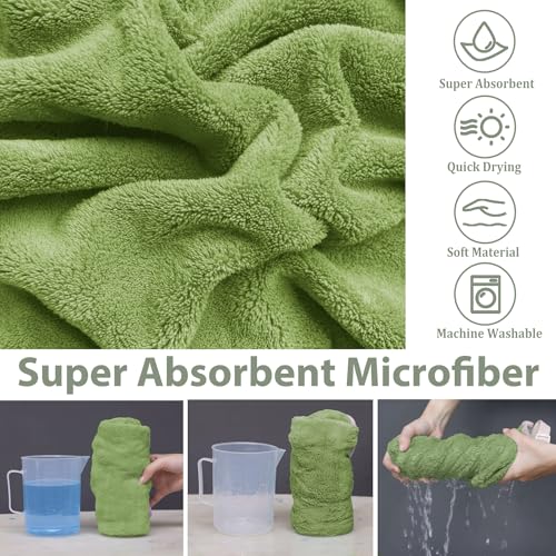 Dog Bathrobe Super Absorbent Towel Robe (Olive Green / X-Large)