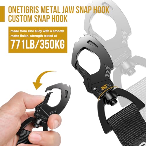 Tactical Bungee Leash with 2 Handles Quick Release (Black / 85cm-118cm/33.5in-46.5in)