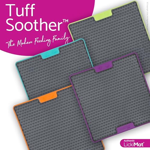 Tuff Soother Slow Feeder Lick Mat for Dogs (Turquoise)