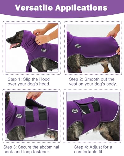 Dog Anxiety Vest with Hood (XXX-Large / Rose)