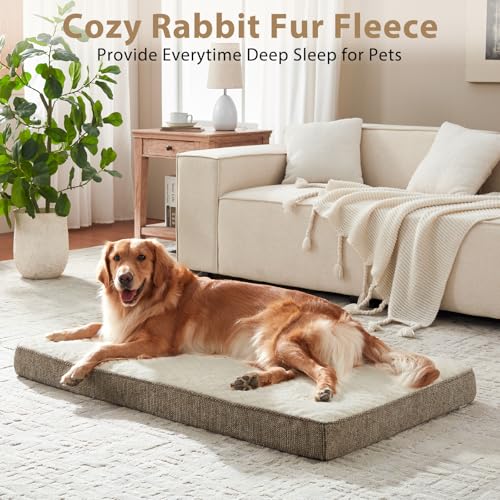 Orthopedic Dog Bed for Small Dogs (S(23"x17") / Beige)