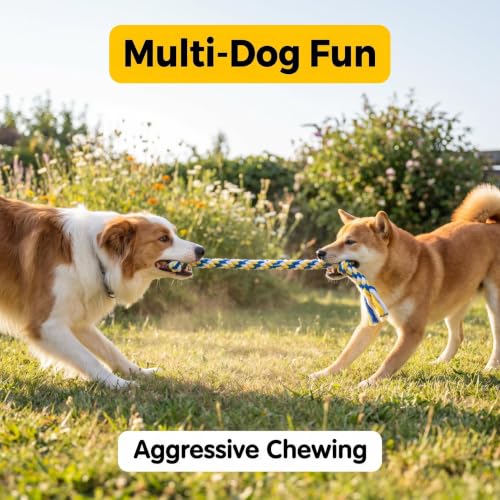 9 Pack Large Dog Rope Toys for Aggressive Chewers