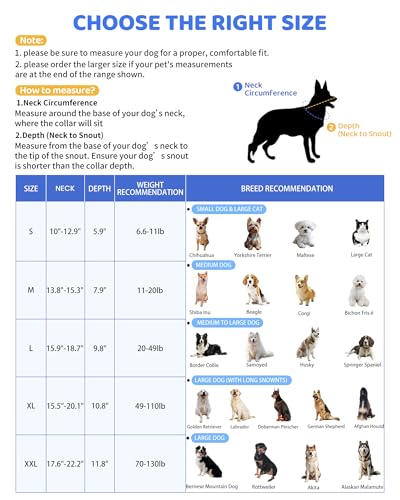 Soft Dog Cone Collar to Stop Licking After Surgery (Yellow Blue / XXL)