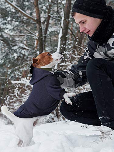6 Pieces Dog Hoodie Winter Warm Sweater with Hat Small Dogs (L)