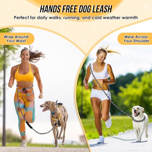 Hands Free Dog Leash (Black&Gray)