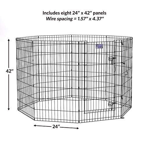 MidWest 42 Inch Exercise Pen (Black w/ Door / 42" H)