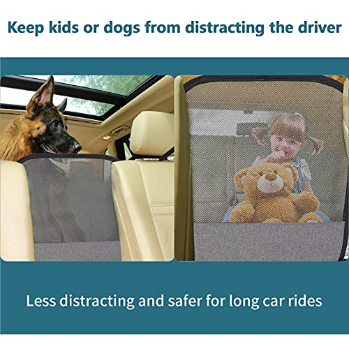 Dog Car Barrier Vehicle Pet Barrier Backseat Mesh Dog Car Divider Net with Adjusting Rope and Hook Suitable for SUV Pickup and Small Cars (Medium)