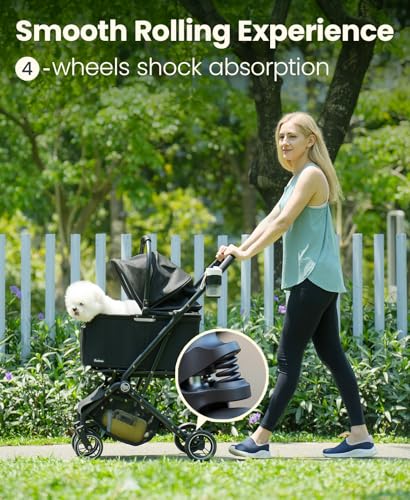 4 Wheels Pet Stroller (Small_Glide)