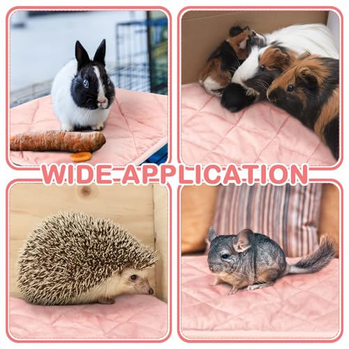 4 Pack Self Heating Cat Pad Self Warming Dog Mat Reflects Body Heat Extra Warm Thermal Pet Pad Washable Dog Cat Bed Crate Bed Mat Blanket (16 x 20 Inch / Pink)