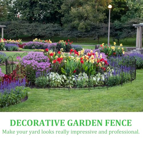24 Pack Decorative Garden Fence Animal Barrier (24 Pack,24.8ft (L) x 15.9in (H))