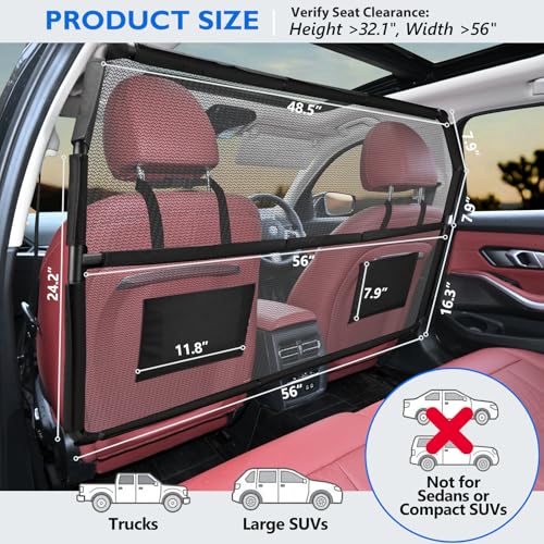 Dog Barrier for Truck (Large(56" Wide))
