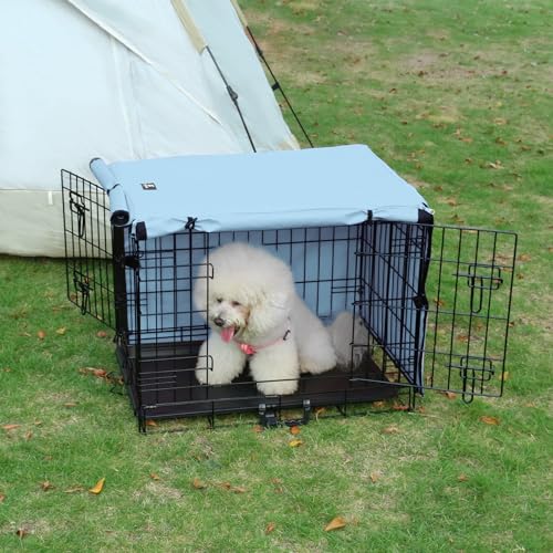 Dog Crate Cover Waterproof Kennel Cover (48.4"L x 30.3"W x 32.3"H / Blue)