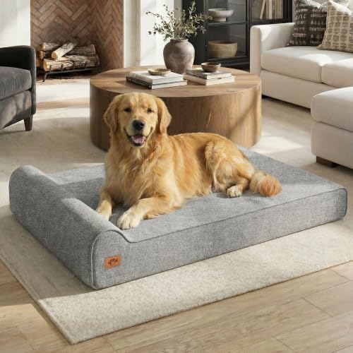 7" Thick Orthopedic Dog Beds for Extra Large Dogs (XX-Large / Style B-Grey)