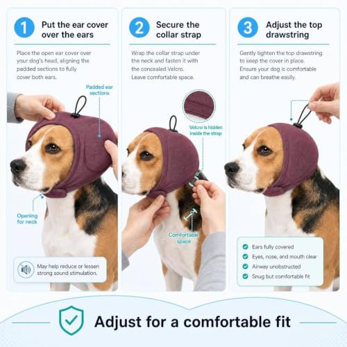 Quiet Dog Ear Muffs (Charcoal / Small(Head Circle:10"-15"))