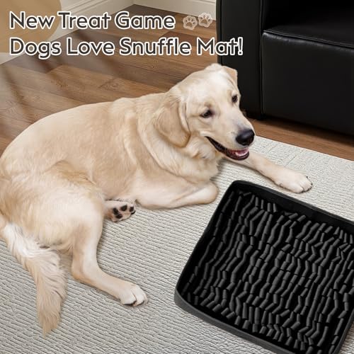 Snuffle Mat for Dogs (Black / 14"L x 12"W)