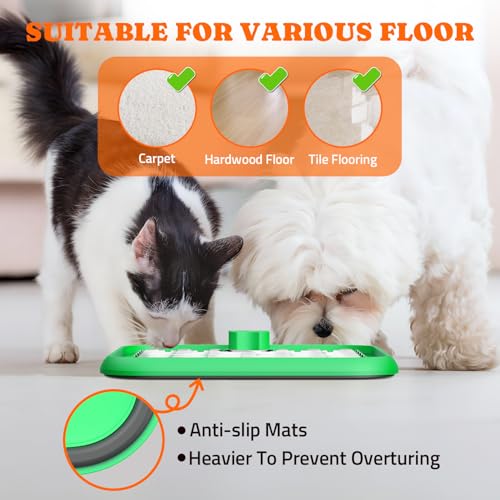 Stainless Steel Large Lick Mat for Dogs (green / 2pack)