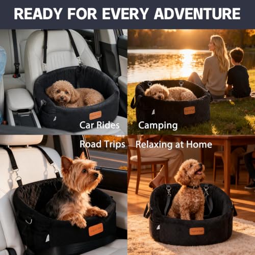 Dog Car Seat for Small Dogs (Black / S)
