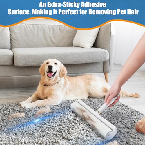 14.17" Large Lint Rollers for Pet Hair Extra Sticky (1 Roller + 4 Refills (14.17"))