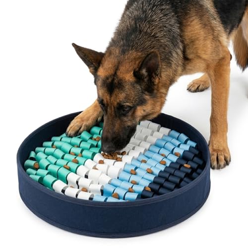 Adjustable Dog Snuffle Mat Interactive Feeding Toy (Round Multicolor - Snuffle Mat)