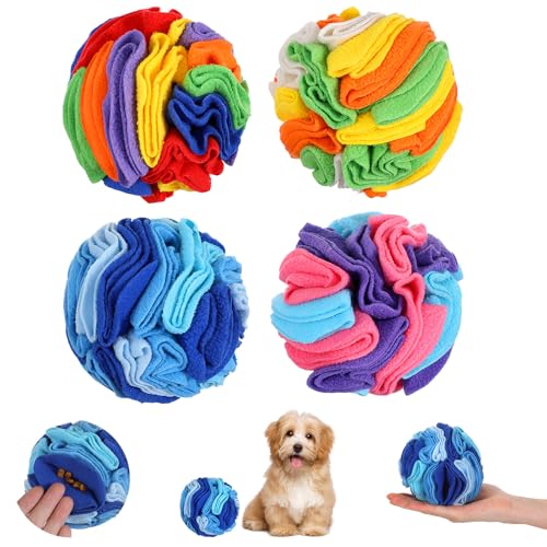 4 Packs Snuffle Ball for Dogs (3.9 inches)