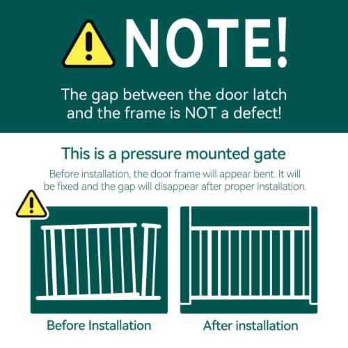 36" Tall Baby Gate with Adjustable Cat Door (Gray / 29-43" Wide, 36" Tall | Standard)