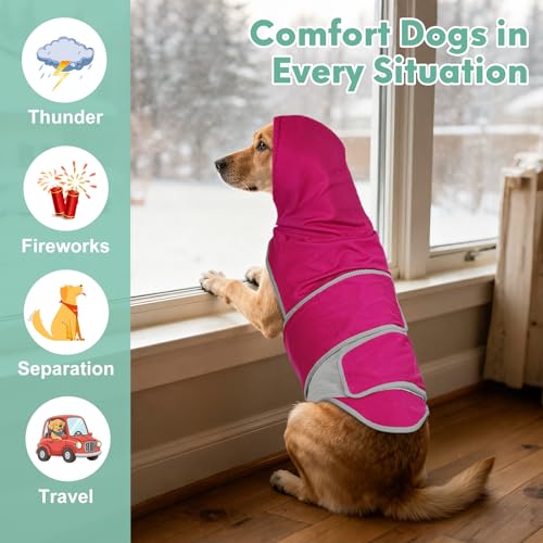 Dog Anxiety Shirt with Hood (bright red / S)