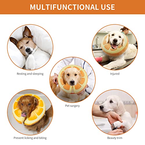 Inflatable Recovery Dog Collar (Orange / X-Large (Neck:20''-23''))