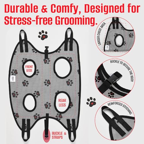 Dog Grooming Hammock for Cats (XXS(leg spacing: 3.9-8.9")/8pound))