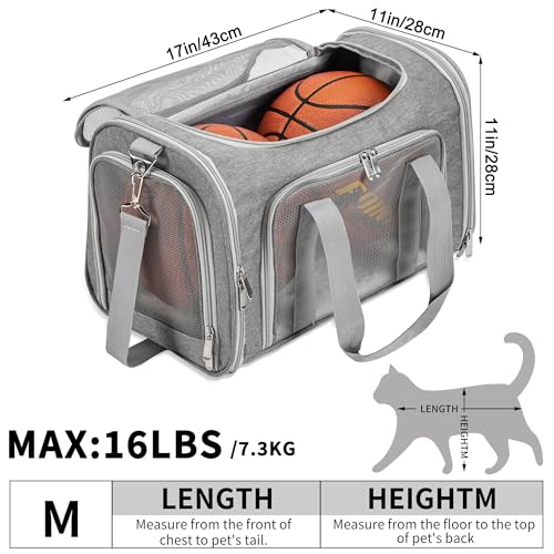 Soft Sided Cat (GRAY / 17"L x 11"W x 11"H)