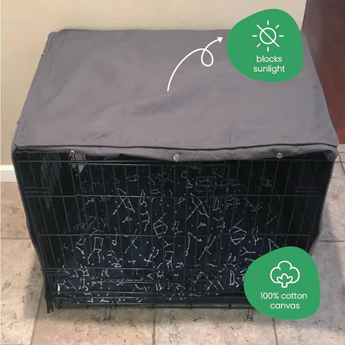 Dark Gray Dog Crate Cover (I'm a Realist / 30.0"L x 19.0"W x 21.0"H)