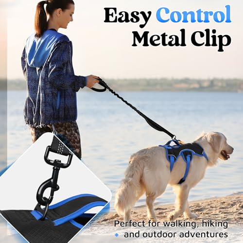 Escape Proof Dog Harness for Large (Blue & Black / Large)