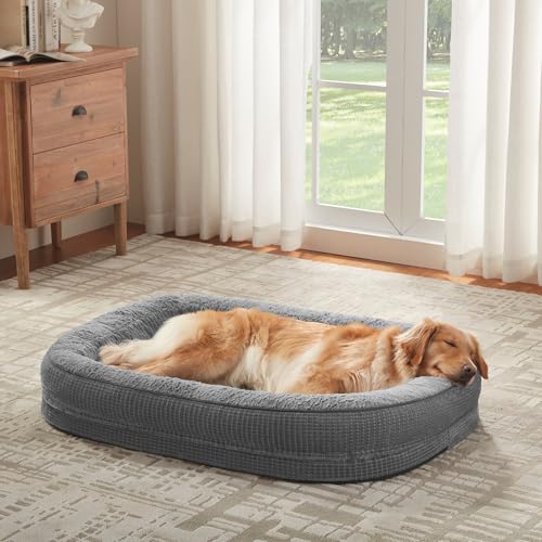 Orthopedic Dog Beds Large Sized Dog (Grey / 45"l X 32"w X 7.5"th)