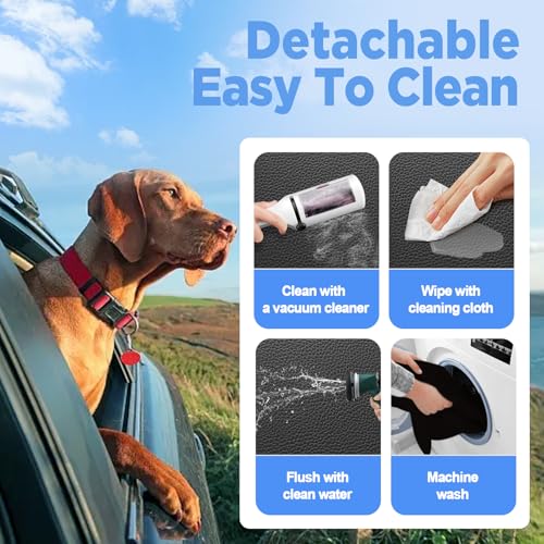 Back Seat Extender for Dogs (Black+Orange / XL)