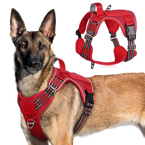 Tactical Dog Harness for X (Red / X-Large)