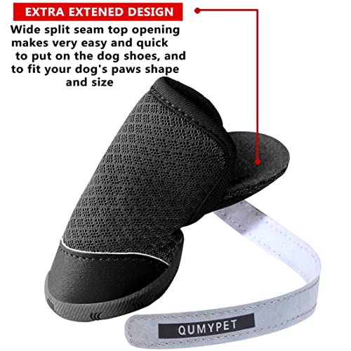 Dog Shoes for Small Dogs Hot Pavement Puppy Dog Boots & Paw Protectors (Black / size 2: 1.59"x1.18"(L*W))