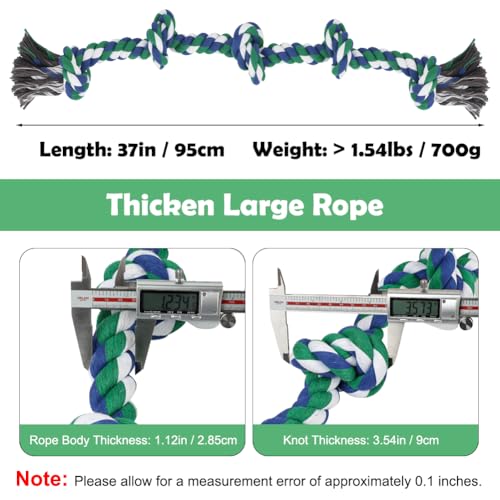 Dog Rope Toy for Large Dogs (Green / Large)