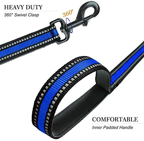 Short Dog Leash (Wide-Blue-new)