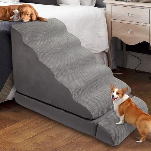 Dog Stairs for High Beds (grey)