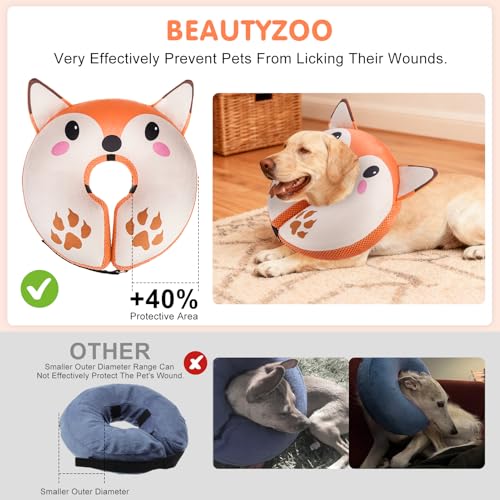 Dog Cone Collar Alternative After Surgery (Fox / XL(Neck:18"-21"))