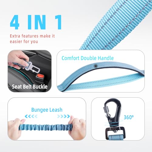 Hands Free Dog Leash for Medium Large Dogs Heavy Duty (Aquamarine)