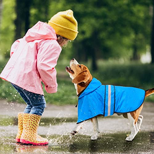 Waterproof Dog Raincoat (Blue / X-Large)