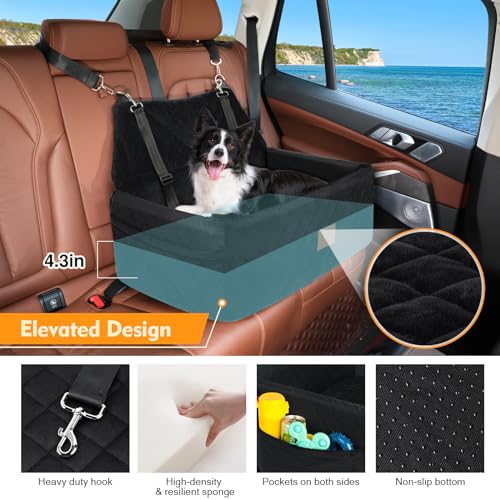Dog Car Seat for Large Medium Size Dogs (Black)