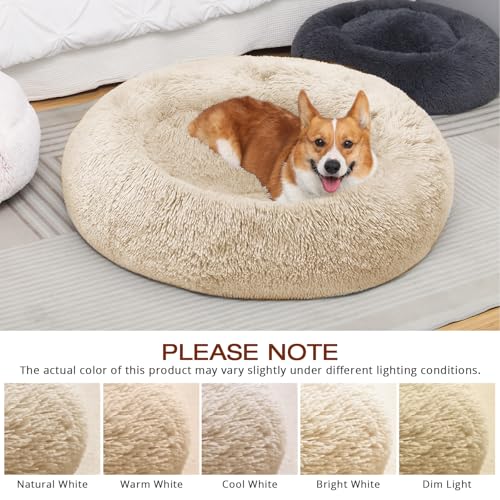Dog Bed Calming Anti (36" / Off - White)