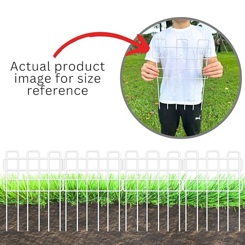 Garden Fence Animal Barrier (White x 10)