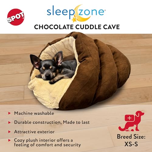 Sleep Zone Cuddle Cave Pet Bed (Brown)